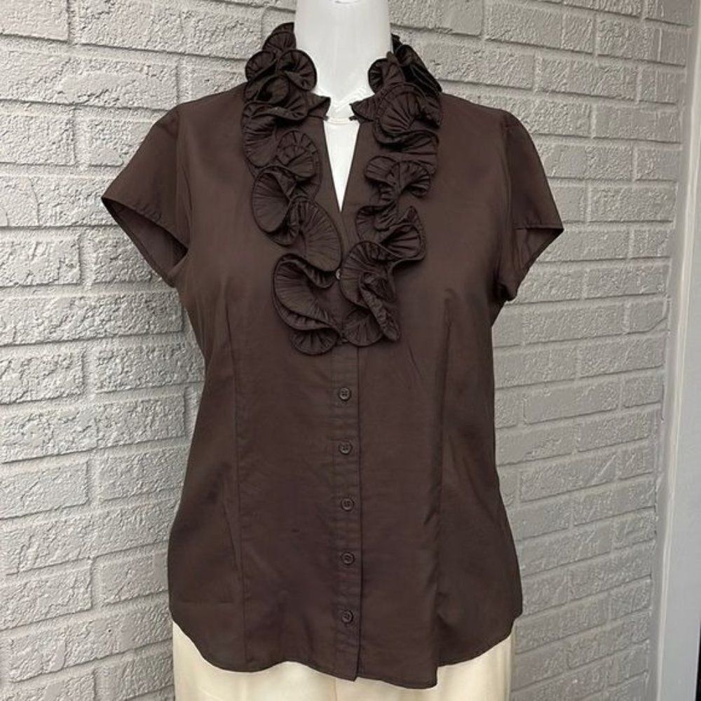Gerry Weber Ruffled Neckline Blouse Size 6